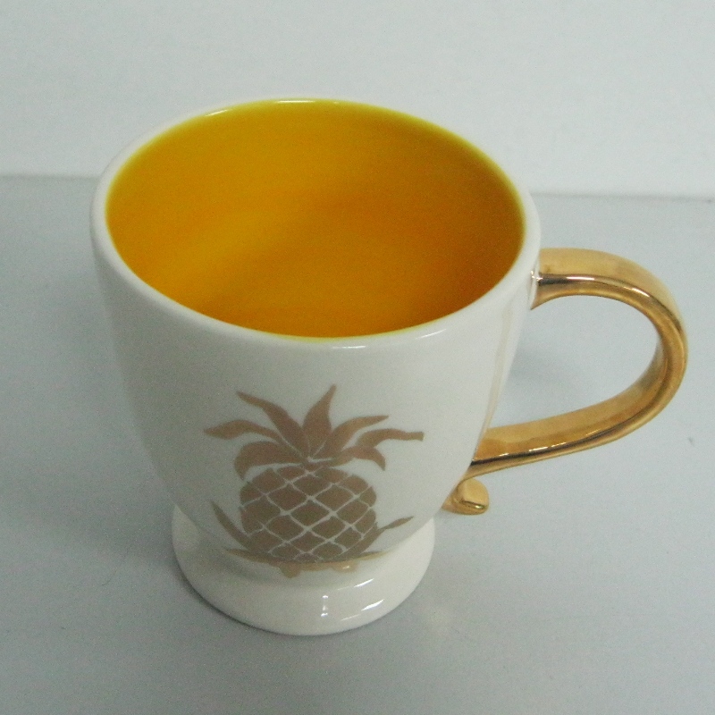 Logo Custom Gold Metallic Decal Promotional Ceramic Mug Coffee Mug